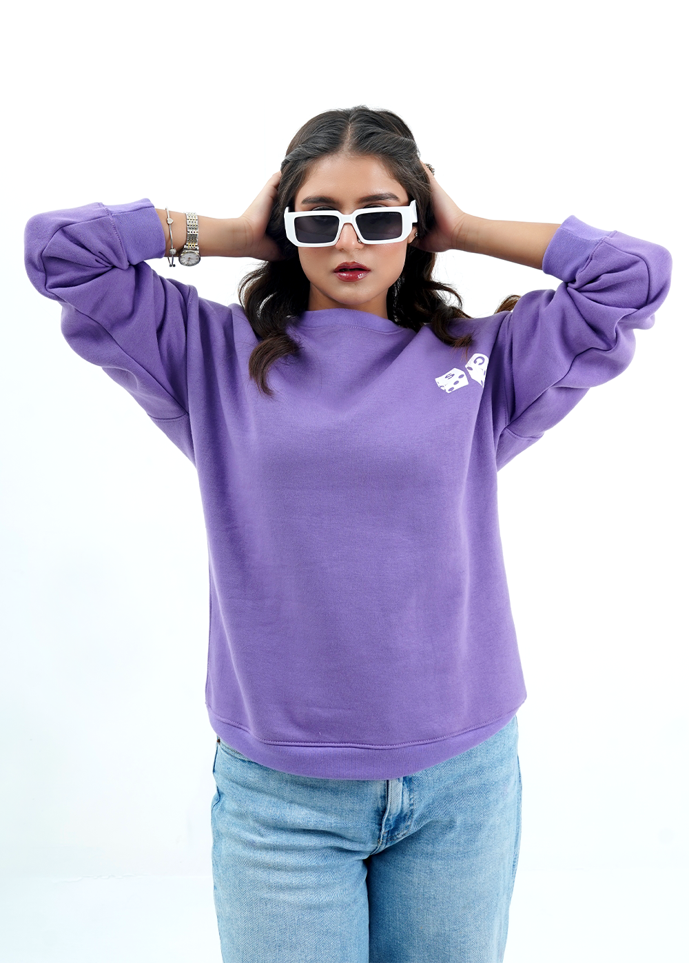 Violet Velocity Oversize Sweatshirt